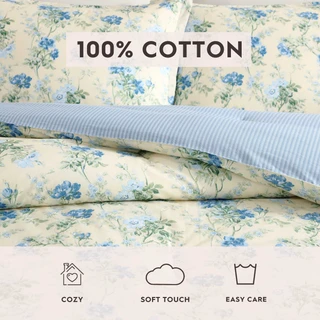 Thumbnail 8: Laura Ashley Laura Ashley Blossom Dance Cotton Comforter Set 
