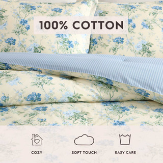 Thumbnail 19: Laura Ashley Laura Ashley Blossom Dance Cotton Comforter Set 
