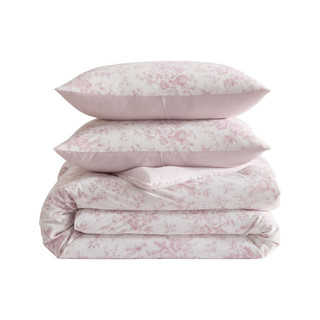 Thumbnail 4: Laura Ashley Laura Ashley Garden Toile Stripe Microfiber Comforter Set 