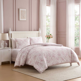 Thumbnail 18: Laura Ashley Laura Ashley Garden Toile Stripe Microfiber Comforter Set 