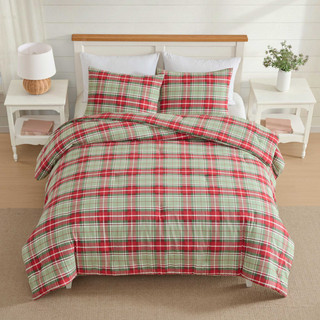 Thumbnail 3: Laura Ashley Laura Ashley Mulholland Plaid Cotton Comforter Set 