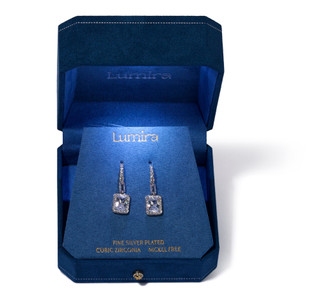 Thumbnail 2: Lumira Women's Cubic Zirconia Baguette Drop Earrings 
