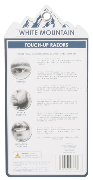 Thumbnail 2: White Mountain 6 Pk Touch Up Razors w/ nose & Ear Razors  