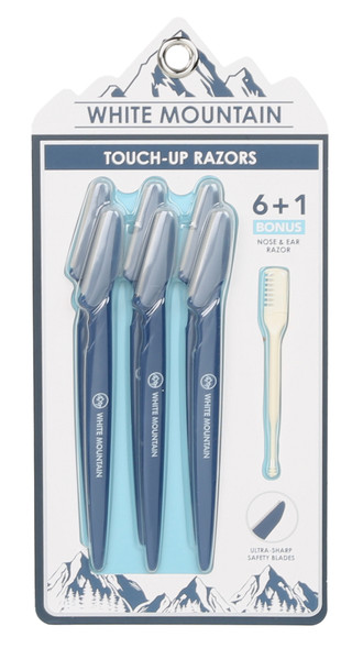 Thumbnail 1: White Mountain 6 Pk Touch Up Razors w/ nose & Ear Razors  
