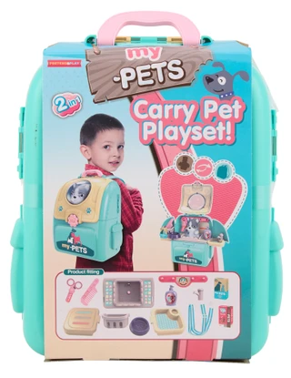 Thumbnail 2: Brooklyn Lollipop 2-in-1 Carry Pet Backpack Playset 