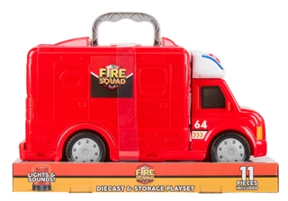 Thumbnail 2: Brooklyn Lollipop 11 Pc Fire Squad Diecast & Storage Playset 