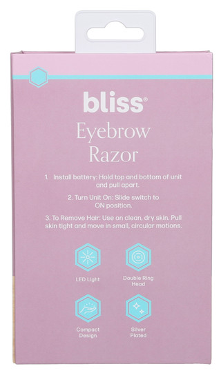 Thumbnail 3: Bliss Silver Plated Eyebrow Razor & AAA Battery 