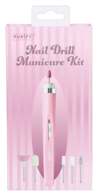 Thumbnail 1: Purify Nail Drill Manicure Kit with 6 Heads & Charging Cord 
