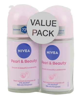 Thumbnail 1: Nivea 2 Pk Pearl & Beauty Roll On Deodorant 