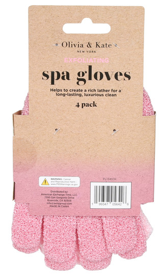 Thumbnail 2: Olivia & Kate 4 Pk Exfoliating Spa Gloves 