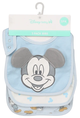 Thumbnail 1: Disney 3 Pk Mickey Mouse Bibs 