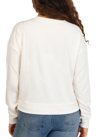 Thumbnail 3: Marled Women's Petite Harvest Rhinestone Leaves Sweatshirt 