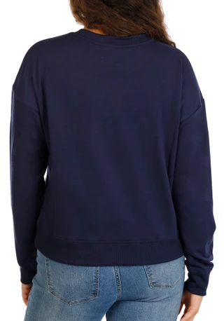 Thumbnail 2: Marled Women's Petite Harvest Rhinestone Hello Fall Sweatshirt 