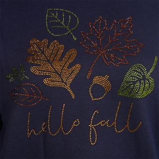 Thumbnail 3: Marled Women's Petite Harvest Rhinestone Hello Fall Sweatshirt 