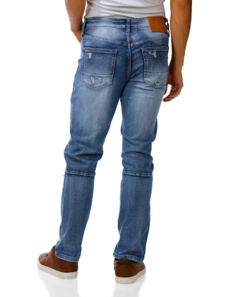 Thumbnail 2: F&R Men's Distressed Skinny Jeans  