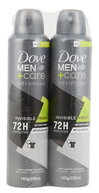 Thumbnail 1: DOVE 2 Pk Invisible Fresh Long-Lasting Fragrance for Him 