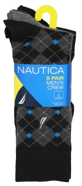 Thumbnail 1: Nautica Men's 5 Pk Crew Socks 