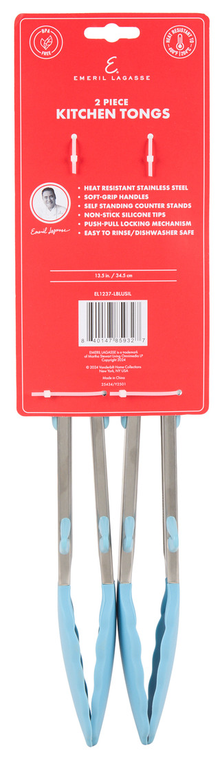 Thumbnail 2: Emeril Lagasse 2 Pc Kitchen Tongs 