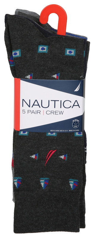 Thumbnail 1: Nautica Men's 5 Pk Crew Socks 