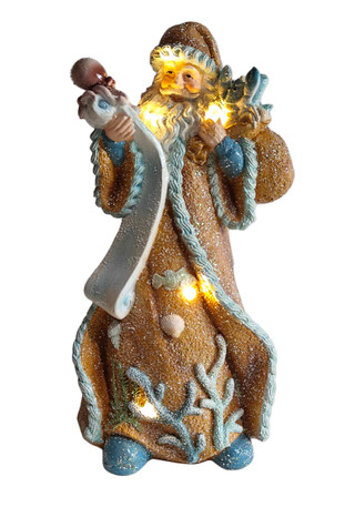 Thumbnail 1: Magical Season 13" LED Gingerbread Coastal Santa 