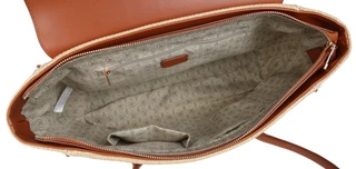 Thumbnail 3: London Fog Julia Top Handle Straw Bag W/ Crossbody Strap 