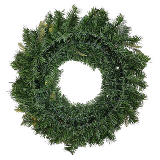 Thumbnail 2: Magical Season 24" Snowy Mixed Pine & Pinecone Wreath 