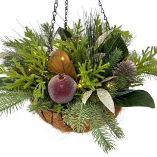 Thumbnail 2: Magical Season 17" LED Hanging Pomegranate Arrangement 