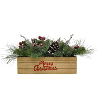 Thumbnail 1: Magical Season Christmas Pomegranate, Pinecone & Pine Arrangement in Box 