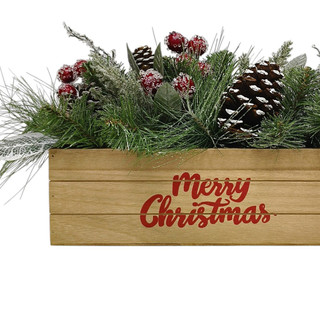Thumbnail 2: Magical Season Christmas Pomegranate, Pinecone & Pine Arrangement in Box 
