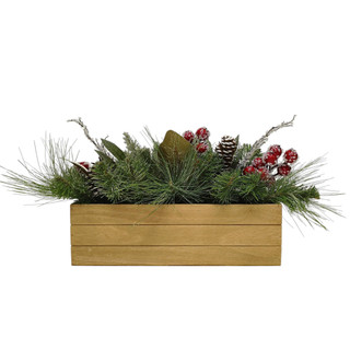 Thumbnail 3: Magical Season Christmas Pomegranate, Pinecone & Pine Arrangement in Box 