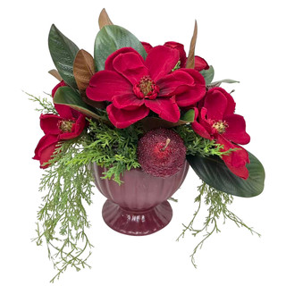 Thumbnail 1: Magical Season 13" Magnolia & Beaded Fruit Tabletop Arrangement 