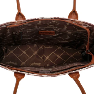 Thumbnail 3: Wrangler Brown Aztec Wide Tote Bag 