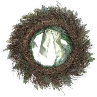 Thumbnail 3: Magical Season 24" Coastal Ornament & Starfish Wreath with Bow 