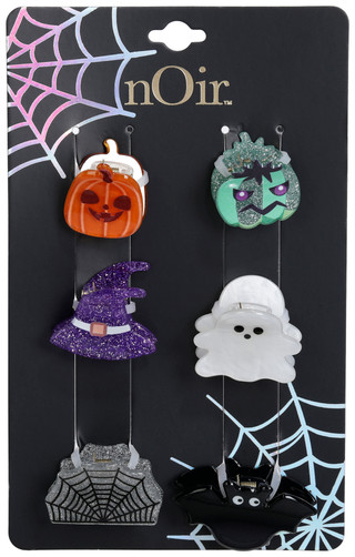 Thumbnail 1: Noir 6 Pc Harvest Halloween Hair Clips 