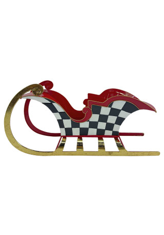 Thumbnail 1: Magical Season 20" Metal Checkerboard Sleigh 