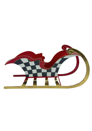 Thumbnail 2: Magical Season 20" Metal Checkerboard Sleigh 