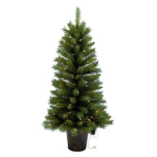 Thumbnail 1: Magical Season 4 ft Pre-Lit Christmas Tree with Warm White LED Lights 