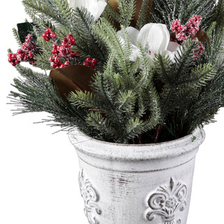 Thumbnail 2: FLORA BUNDA 25" Christmas Arrangement in Decorative Planter 