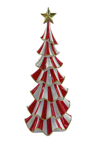 Thumbnail 1: Magical Season 18.25" Red & White Striped Christmas Tree 