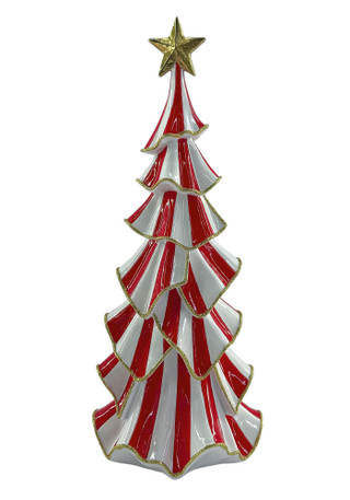 Thumbnail 2: Magical Season 18.25" Red & White Striped Christmas Tree 