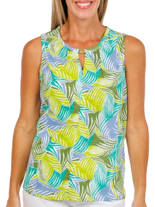 Thumbnail 1: Stella Parker Women's Sleeveless Pleat Top 