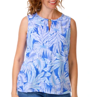 Thumbnail 1: Stella Parker Women's Sleeveless Pleat Top 