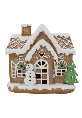 Thumbnail 3: Magical Season 8" LED White Gingerbread House 