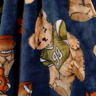 Thumbnail 2: deco 50x70 Touchdown Teddies Soft Plush Throw Blanket  
