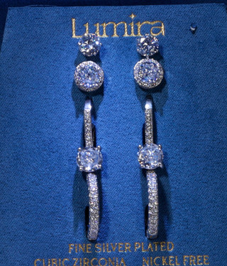 Thumbnail 3: Lumira 4 Pk Fine Silver Plated Earrings Set 