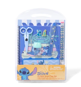 Thumbnail 1: Disney 10 Pc Stitch Pencil Case Set 