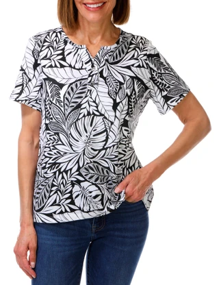 Thumbnail 1: Coral Bay Petite Split Neck Top 