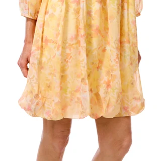 Thumbnail 3: HARLOW & ROSE Women's 3Q Sleeve Notch Neck Bubble Hem Dress 