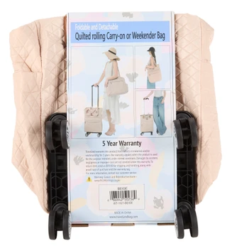 Thumbnail 2: Traveland Quilted Rolling Carry-On or Weekender Bag 