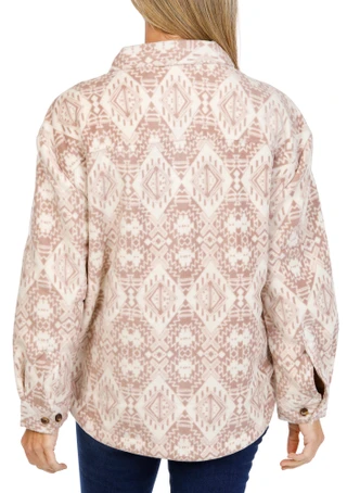 Thumbnail 2: Enlighten Women's Long Sleeve Button Down 4 Pocket Sherpa Shacket 